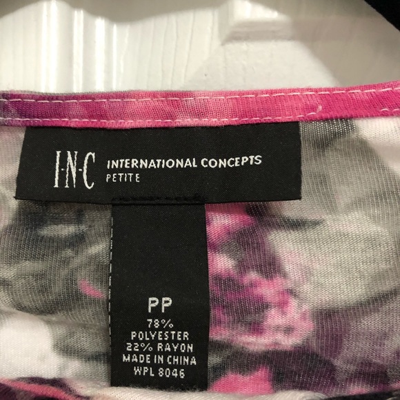 INC Pink cutout floral top - Picture 3 of 3